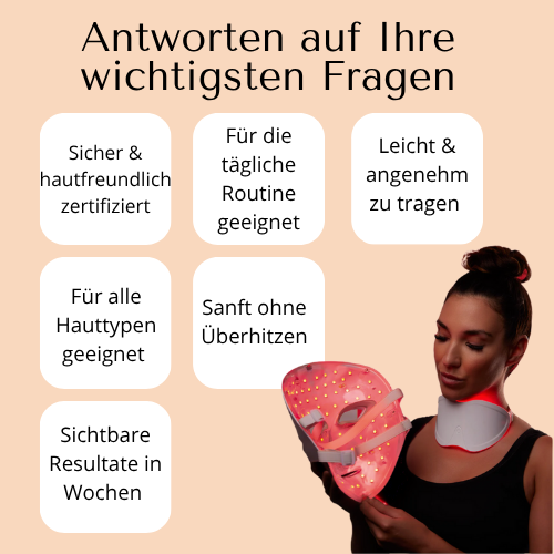 BioLight LED-Maske – Für glatte, straffe Haut – Gesicht und Hals