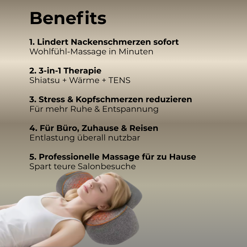 RevivaNeck 3-in-1 Neckenmassage - Tiefenentspannung & Regeneration für Nacken und Schultern